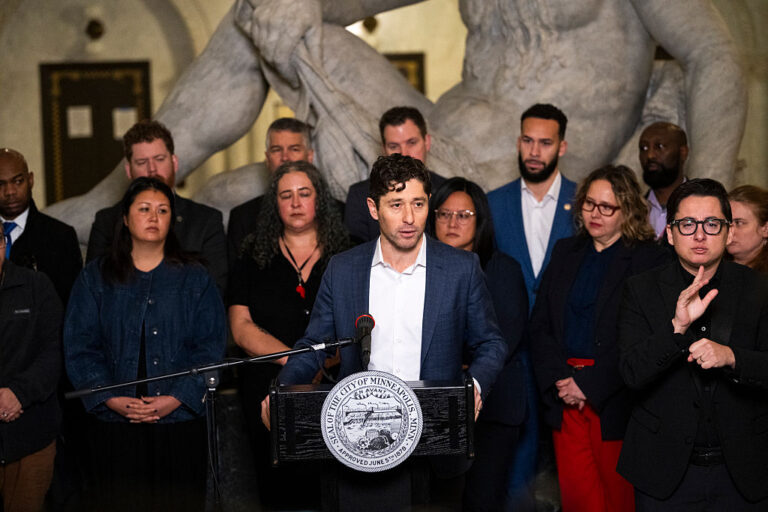 Minneapolis Mayor Jacob Frey is becoming a central figure in ICE's takeover of the city. Now, the federal government is considering charges against Frey and Governor Tim Walz for fighting ICE occupation. (Stephen Maturen / Getty Images)