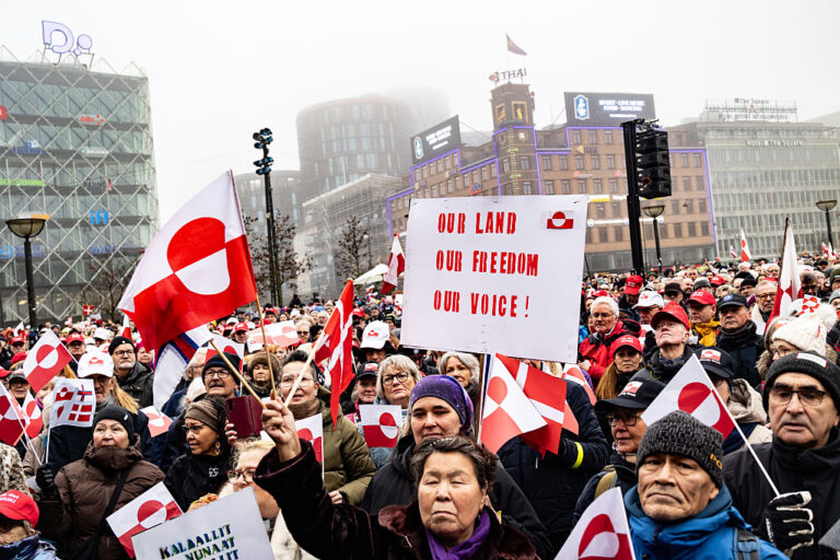 Protests in Greenland continue as most lawmakers in the U.S. seem to agree that taking over the arctic country isn't the right step for the U.S. (Kristian Tuxen Ladegaard Berg/NurPhoto via Getty Images)