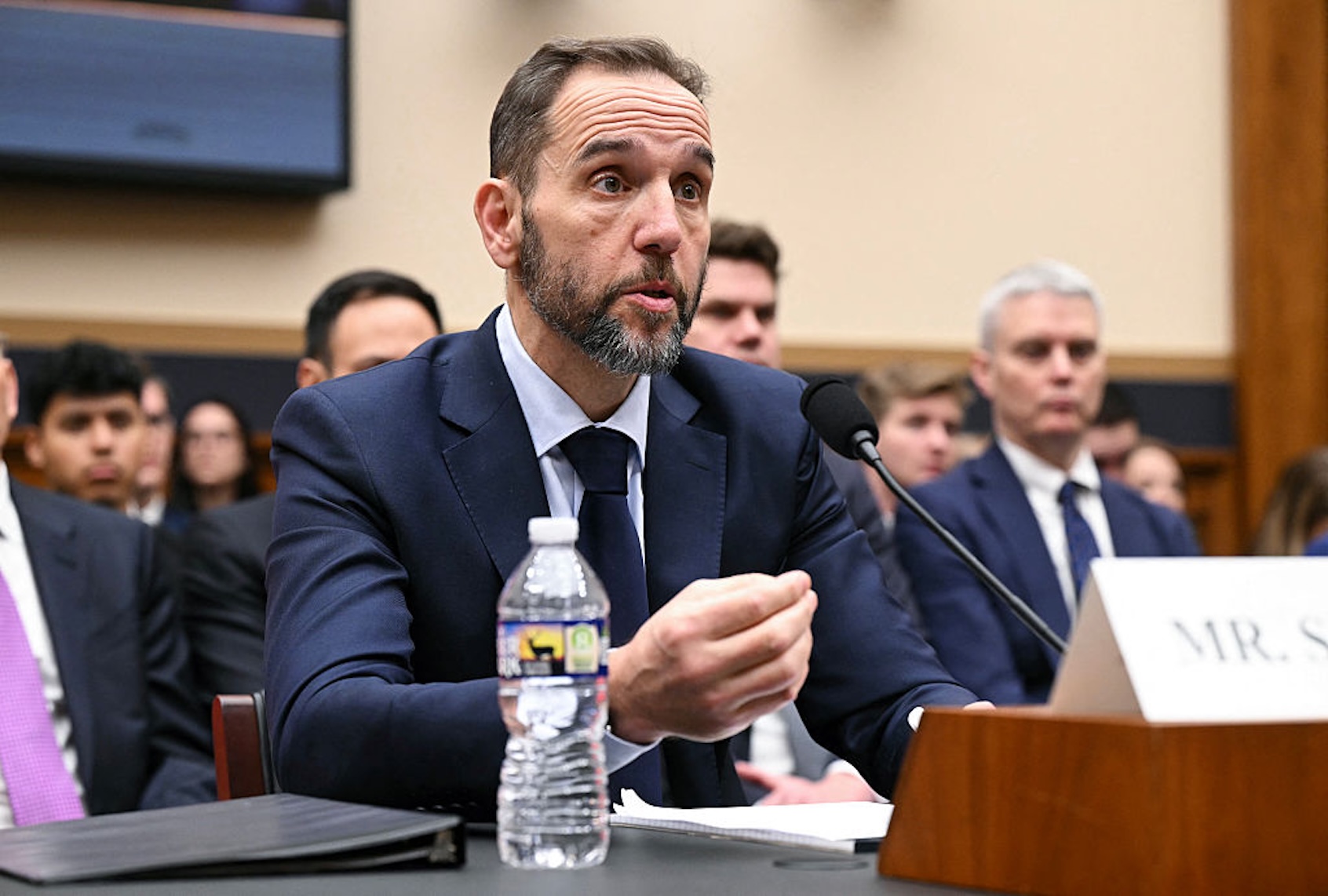 Former special counsel Jack Smith testifies before the House Judiciary Committee about his investigations into President Donald Trump on Jan. 22, 2026. ( SAUL LOEB / AFP via Getty Images)