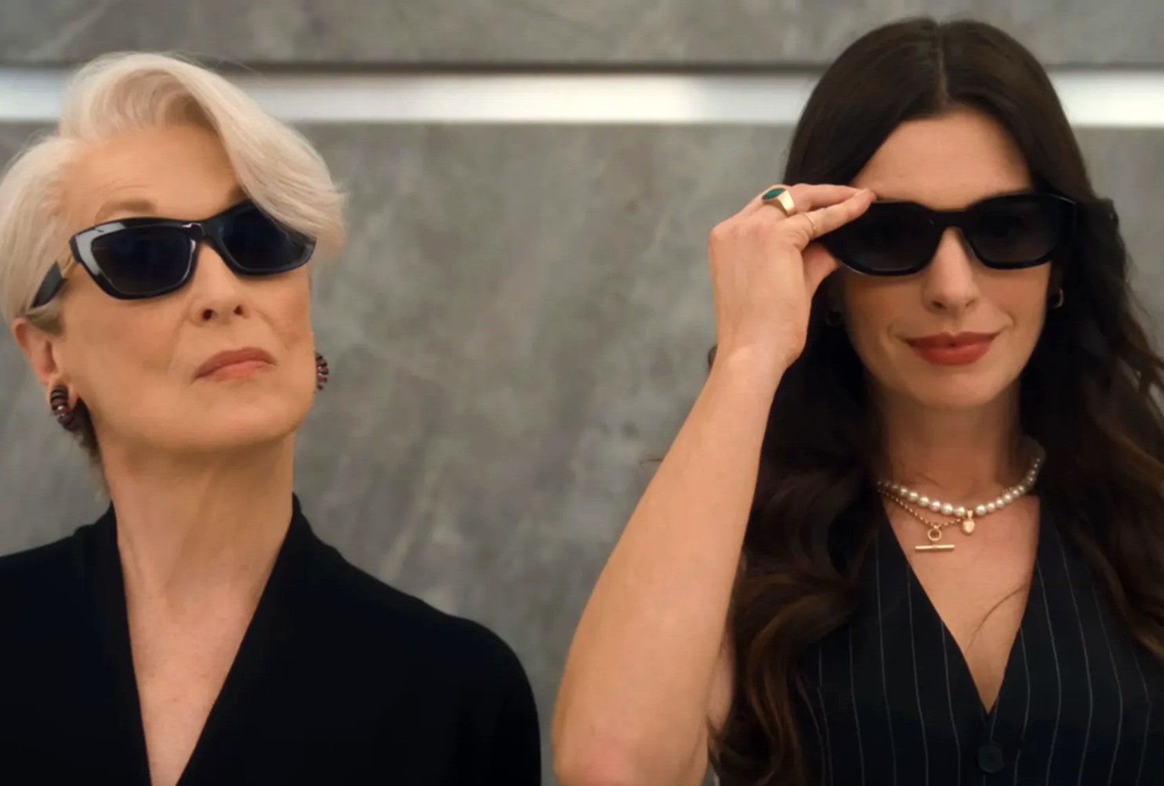 Meryl Streep and Anne Hathaway in "The Devil Wears Prada 2" (20th Century Studios)