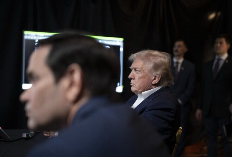 President Donald Trump watches Venezuelan President Nicolás Maduro's capture unfold in Washington on January 3, 2026. (Donald Trump's Truth Social Account/Anadolu via Getty Images)