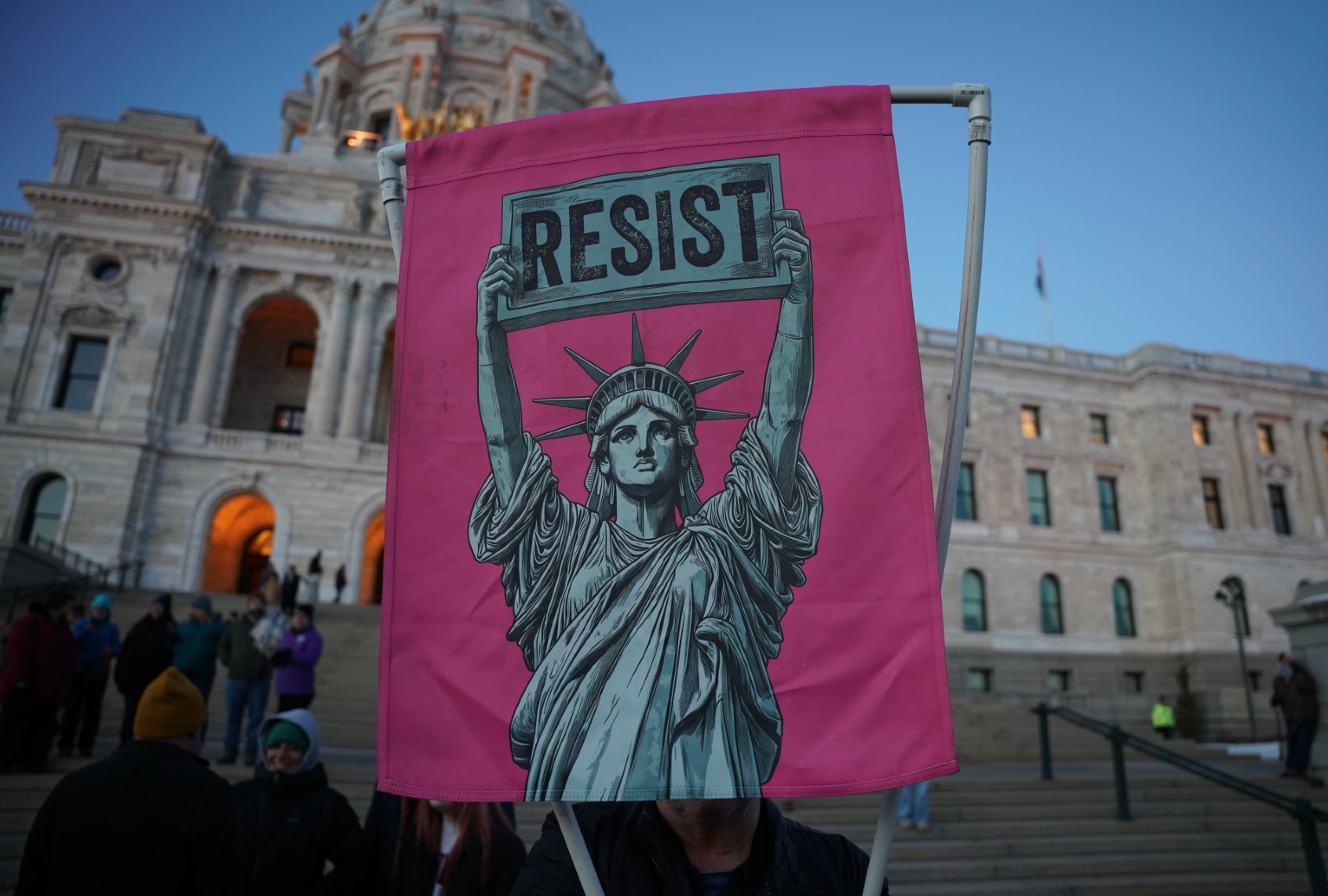 Memorial service in memory of Renee Good at the Minnesota State Capitol (Seth Herald/Anadolu via Getty Images)