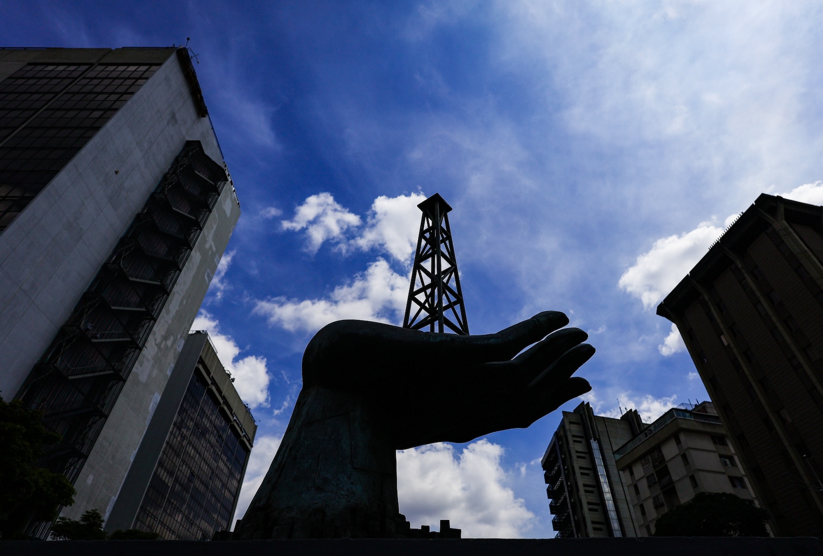 05 January 2026, Venezuela, Caracas: Detail of a statue on the subject of oil in Caracas, Venezuela. Photo: Javier Campos/dpa (Photo by Javier Campos/picture alliance via Getty Images)