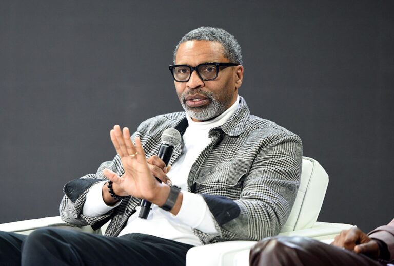 PARK CITY, UTAH - JANUARY 23: Derrick Johnson onstage during the NAACP Panel: “From TV to Policy” hosted by Acura at the Acura House of Energy on January 23, 2026 in Park City, Utah.  (Photo by Vivien Killilea/Getty Images for Acura)