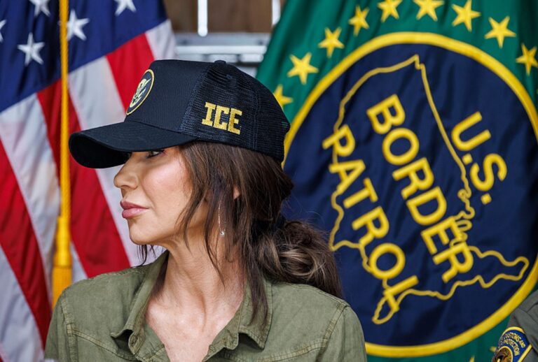 Kristi Noem's leadership of the Department of Homeland Security has been marked by chaos (Michael Gonzalez/Getty Images)