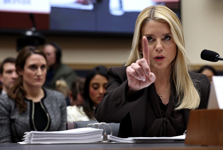Attorney General Pam Bondi testifies before the House Judiciary Committee on Feb. 11, 2026. (Win McNamee/Getty Images)