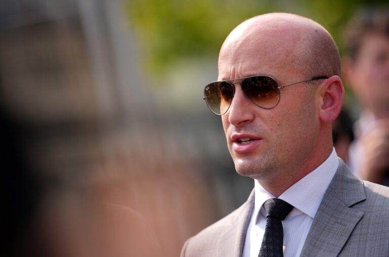 Deputy White House chief of staff Stephen Miller speaks to the media, Sept. 5, 2025. (Kevin Dietsch/Getty Images)