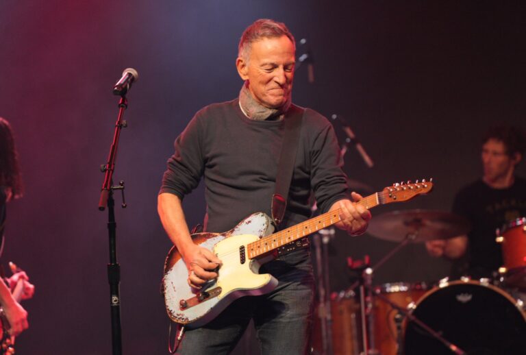 Bruce Springsteen performs on stage as part of a concert in protest of federal agents in Minnesota (Alex Kormann/The Minnesota Star Tribune via Getty Images)