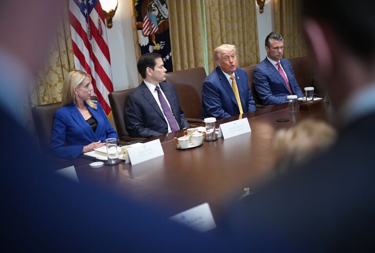 Attorney General Pam Bondi, Secretary of State Marco Rubio and Defense Secretary Pete Hegseth are among the Cabinet and White House officials who have been granted military housing (Andrew Harnik/Getty Images)