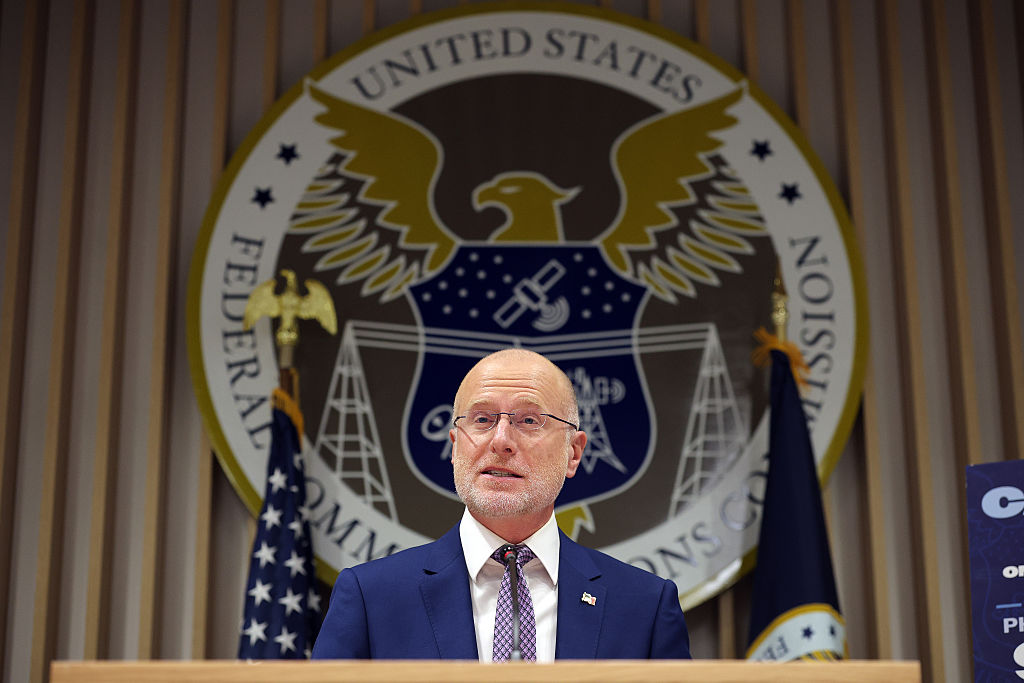 FCC Chairman Brendan Carr echoed President Trump's warning on media to cover the Iran War according to his viewpoint or suffer the consequences. (Kevin Dietsch / Getty Images)