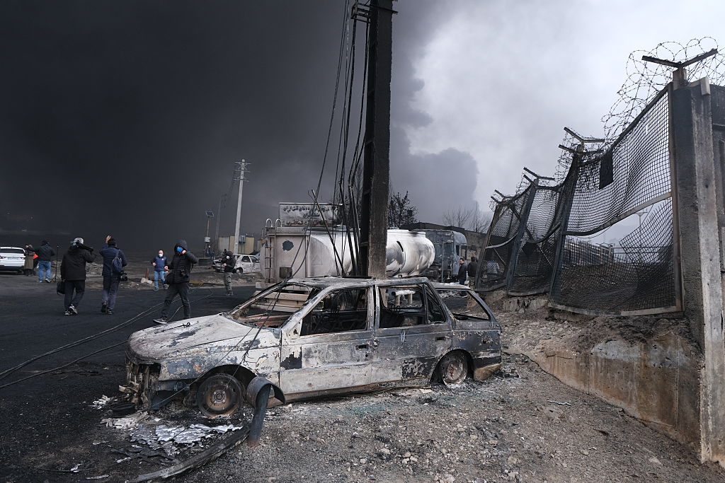 As escalation continues, scenes like this become everyday scenarios for Iran and its neighboring countries in the Middle East. Casualty counts, including US service members, continue to grow as well. (Kaveh Kazemi / Getty Images)