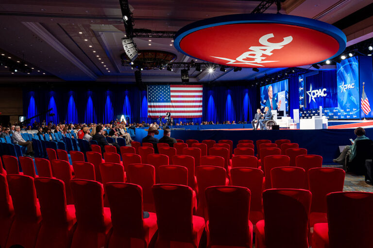 Texas Gov. Greg Abbott speaks at the 2026 CPAC, an annual conservative conference. With little to no "big names" on the stage, attendees didn't exactly turnout in the droves they have for the last decade to validate the de factor leader of the GOP - Donald Trump. (Brandon Bell / Getty Images)