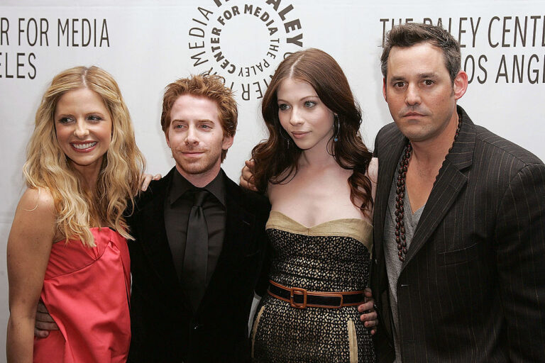 "Buffy the Vampire Slayer" stars (l-r) Sarah Michelle Gellar, Seth Green, Michelle Trachtenberg and Nicolas Brendon at a red carpet event almost 20 years ago. (Neilson Barnard / Getty Images)