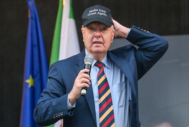 Sen. Lindsey Graham, R-S.C., has come under attack from MAGA media on Iran (Hannes Magerstaedt/Getty Images)