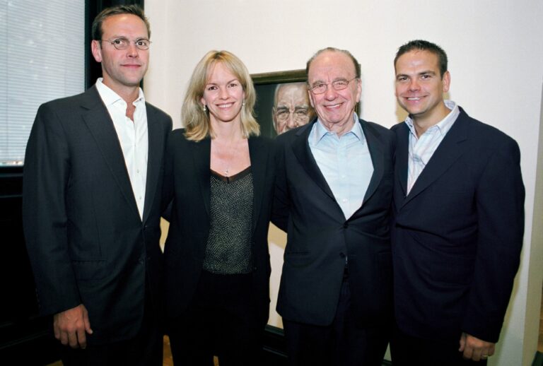 James Murdoch, Elisabeth Murdoch, Rupert Murdoch and Lachlan Murdoch (Tom Stoddart/Getty Images)
