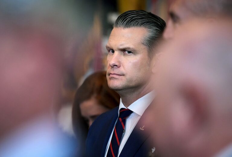 Defense Secretary Pete Hegseth is known for his chest-thumping (Andrew Harnik/Getty Images)