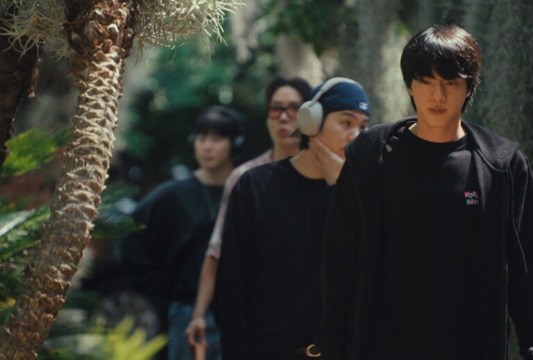 Jimin, j-hope, Suga, and Jin in "BTS: The Return" (Netflix)