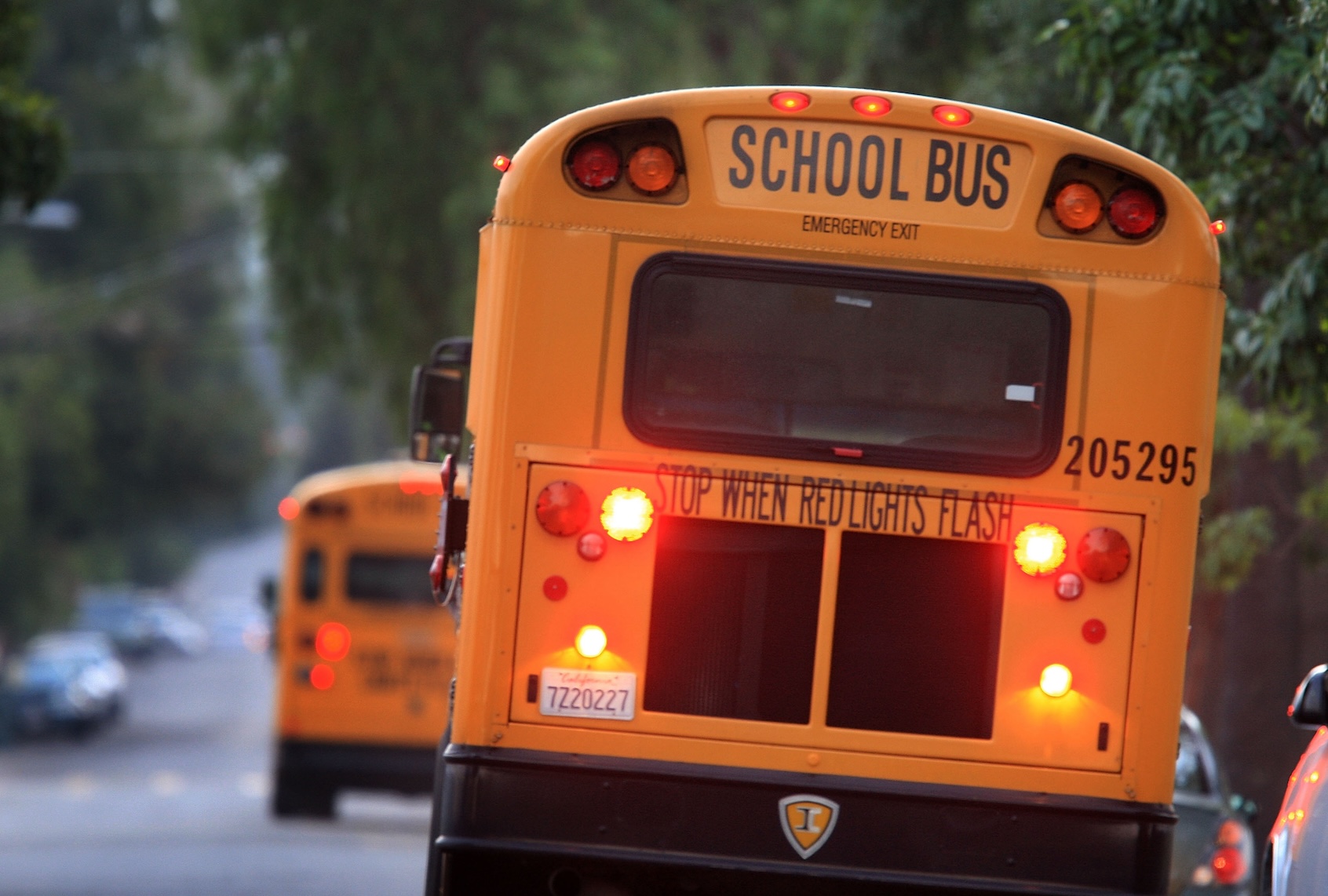 A school bus in Pasadena, California. (Photo by David McNew/Getty Images)