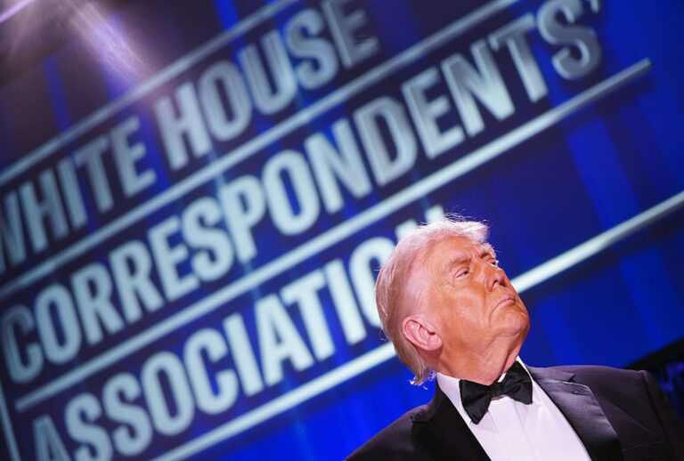 MAGA media is using the attempted shooting at the White House Correspondents' Dinner to call for the construction of President Donald Trump's $400 million White House ballroom (Nathan Howard/Getty Images)