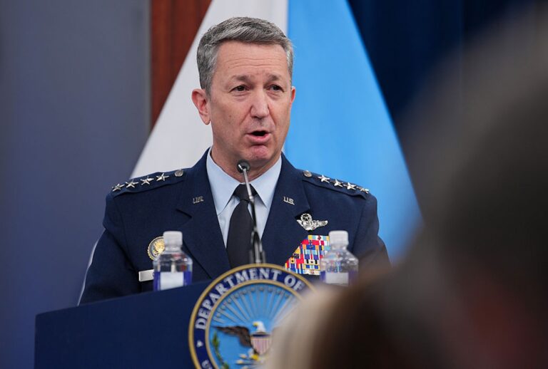 Gen. Dan Caine, chairman of the Joint Chiefs of Staff, has given tacit consent to President Donald Trump's threats against Iran (Andrew Harnik/Getty Images)