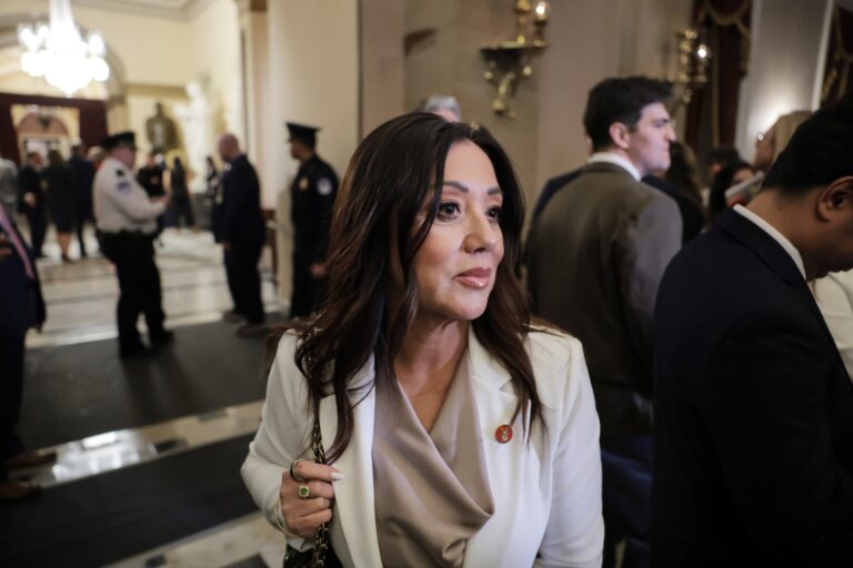 Former U.S. Secretary of Labor Lori Chavez-DeRemer departs after U.S. President Donald Trump's State of the Union address during a Joint Session of Congress at the U.S. Capitol. (Photo by Anna Moneymaker/Getty Images)