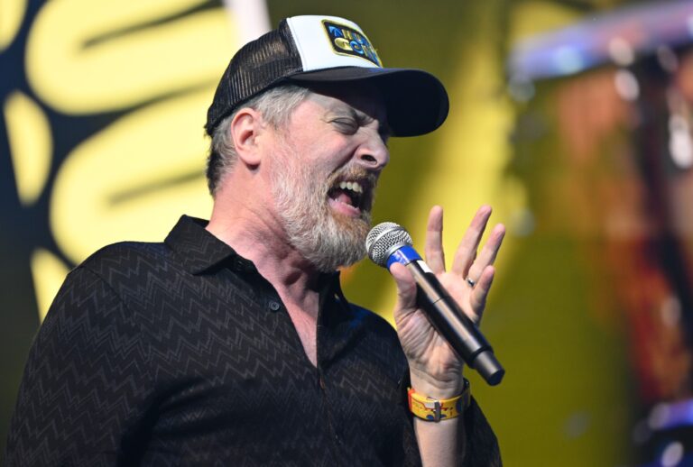 Brendan Hunt performing onstage during Thundergong! (Fernando Leon/Getty Images)