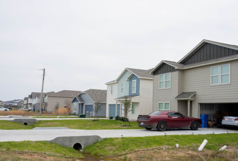 Newly constructed homes are seen in the Colony Ridge development north of Houston on Thursday February 27, 2025. (Sharon Steinmann/Houston Chronicle via Getty Images)