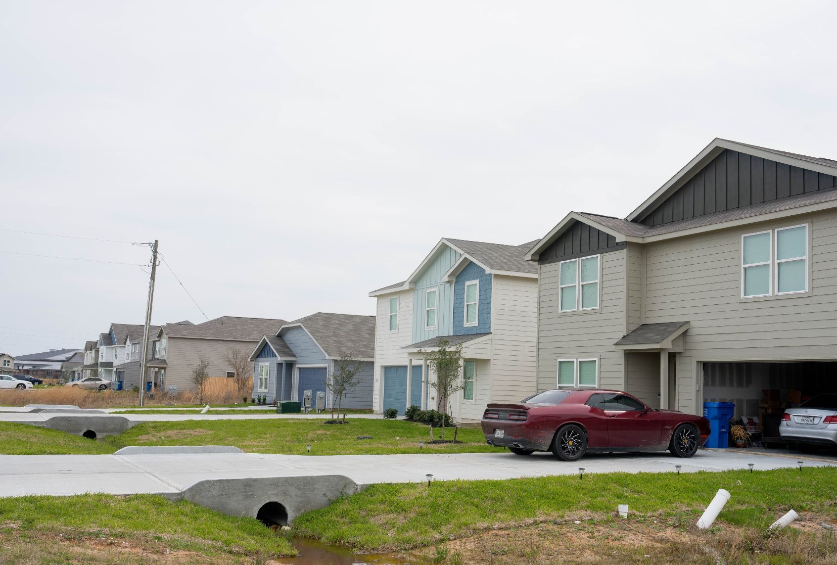 Newly constructed homes are seen in the Colony Ridge development north of Houston on Thursday February 27, 2025. (Sharon Steinmann/Houston Chronicle via Getty Images)