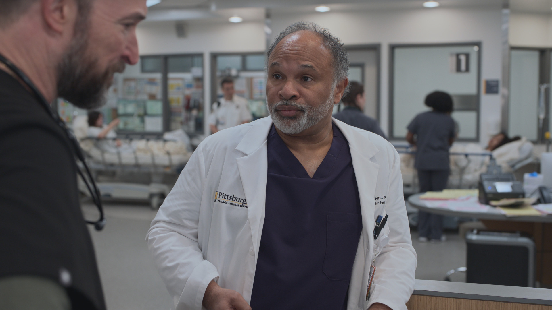 Former "Cosby Show" actor Geoffrey Owens, once went viral working retail in between acting jobs, now guest starring on one of the biggest shows "The Pitt." (Courtesy of HBO Max)