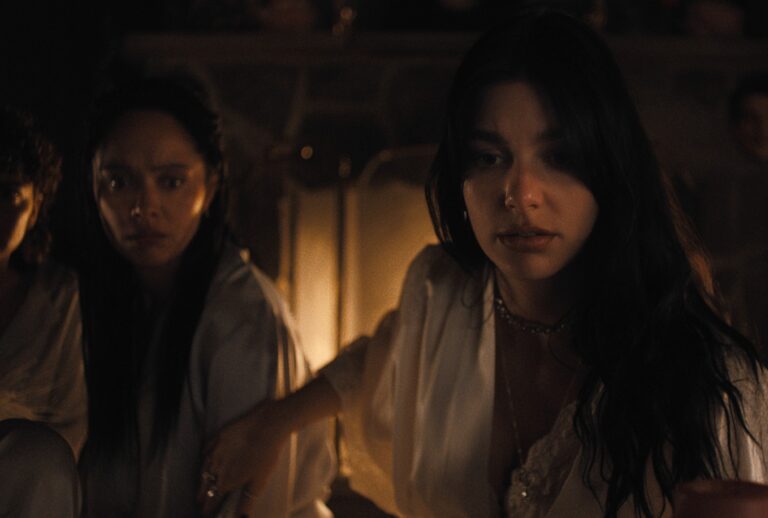 Karla Crome and Camila Morrone in "Something Very Bad Is Going to Happen" (Netflix)