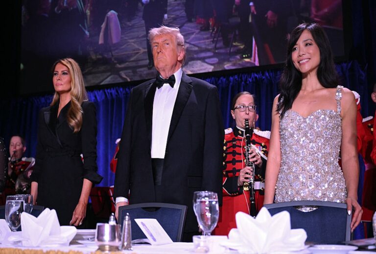 President Donald Trump used the shooting at the White House Correspondents' Dinner to call for funding for his White House ballroom project (Mandel NGAN / AFP via Getty Images)