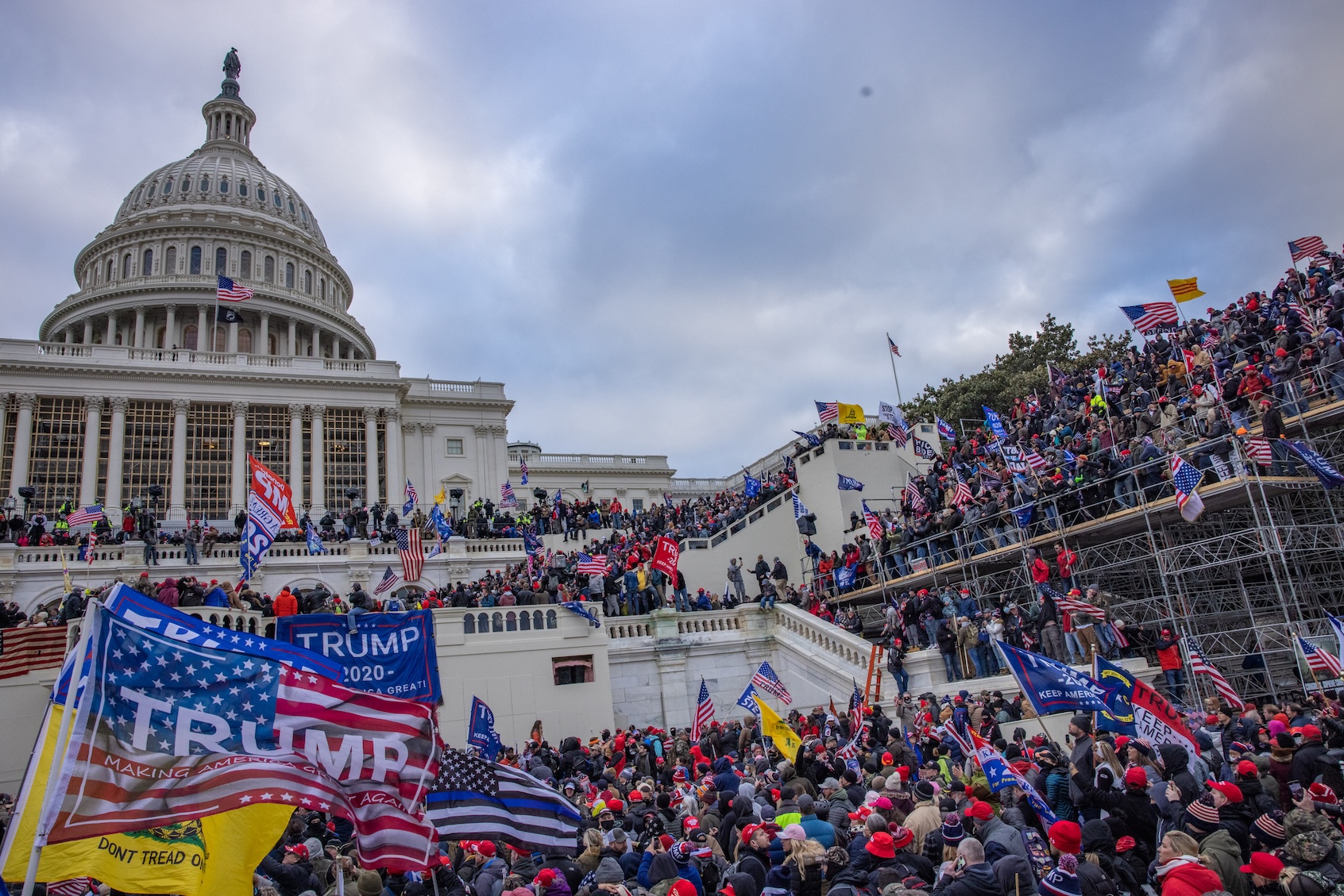 WASHINGTON,DC-JAN6: Supporters of President Trump storm the United States Capitol building. (Photo by Evelyn Hockstein/Getty Images)