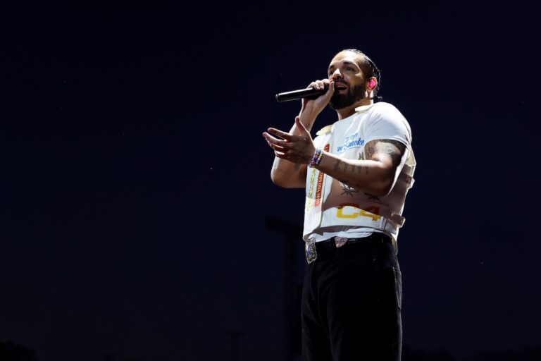 Drake performs live on stage during day one of Wireless Festival 2025 at Finsbury Park on July 11, 2025 in London, England. (Photo by Simone Joyner/Getty Images)