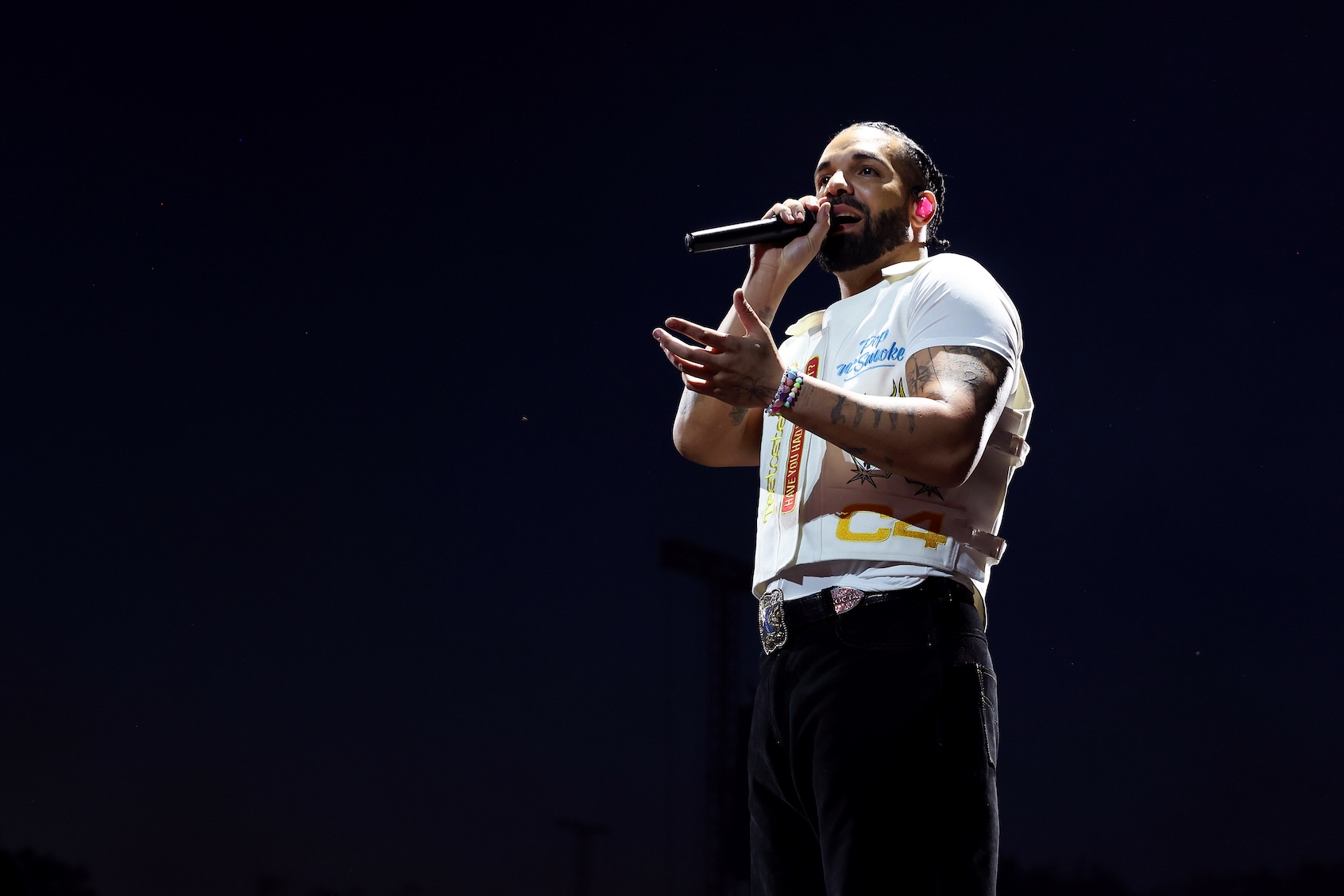 Drake performs live on stage during day one of Wireless Festival 2025 at Finsbury Park on July 11, 2025 in London, England. (Photo by Simone Joyner/Getty Images)
