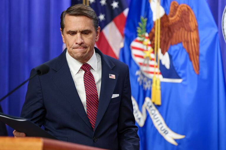 Acting Attorney General Todd Blanche is making the morning show rounds to discuss issues like SAVE America Act, which includes tighter voter ID laws. His recent gaffe uses an awkward and out-of-touch analogy. (Tasos Katopodis / Getty Images)