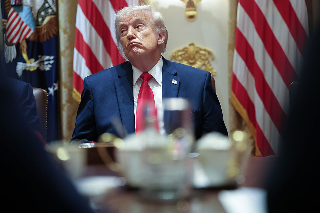 President Trump in another meeting following his most recent medical exam. His team released a memo of the full report with glowing results. Trump claims his cognitive tests prove his "extreme intelligence". Doctors and medical science disagree. (WIn McNamee / Getty Images)