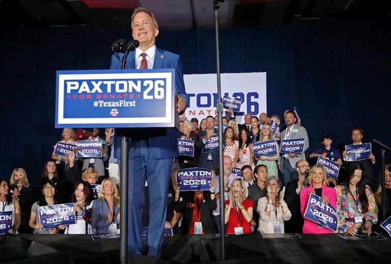 Texas Attorney General Ken Paxton defeated Sen. John Cornyn in the state's Republican Senate primary (Stewart F. House/Getty Images))