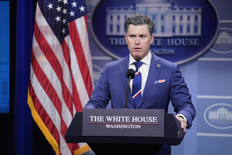 Colin Jost made another appearance as Pete Hegseth on Saturday Night Live's latest cold open. (Llyod Bishop / NBC)