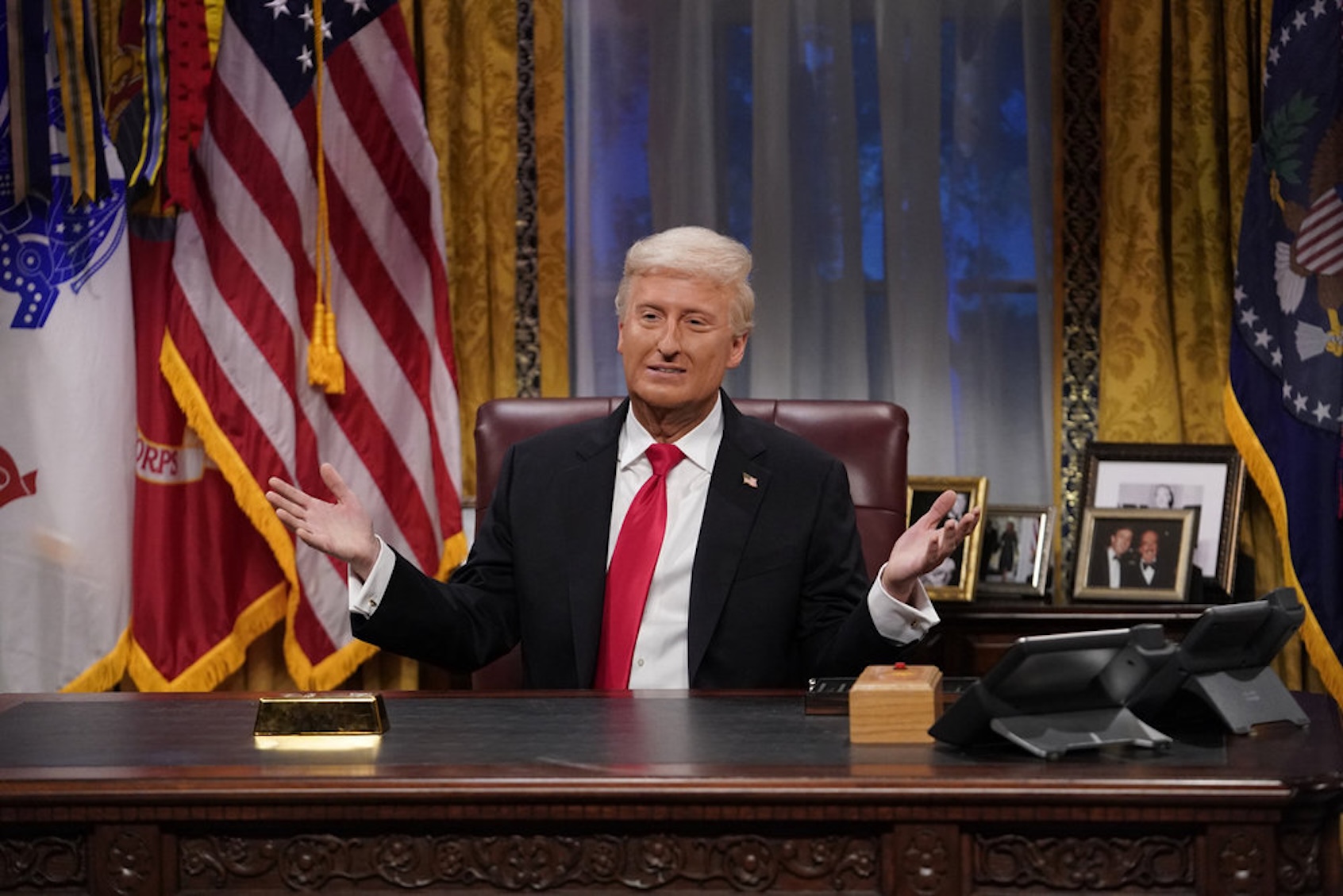 James Austin Johnson as Donald Trump on "Saturday Night Live." (Photo via NBC)