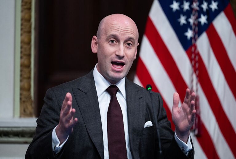White House deputy chief of staff Stephen Miller is known for his offensive insults against Democrats (Tom Williams/CQ-Roll Call, Inc via Getty Images)