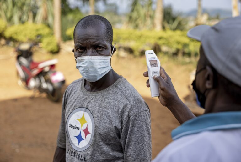 The current Ebola epidemic in the DRC is caused by the Bundibugyo virus for which there are no approved vaccines. (Photo by Michel Lunanga/Getty Images)