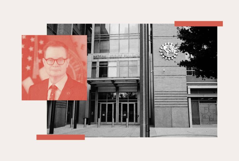 Jim O’Neill & U.S. National Science Foundation building (Illustration by Salon / Getty Images / Alex Wong / Department of Health and Human Services)