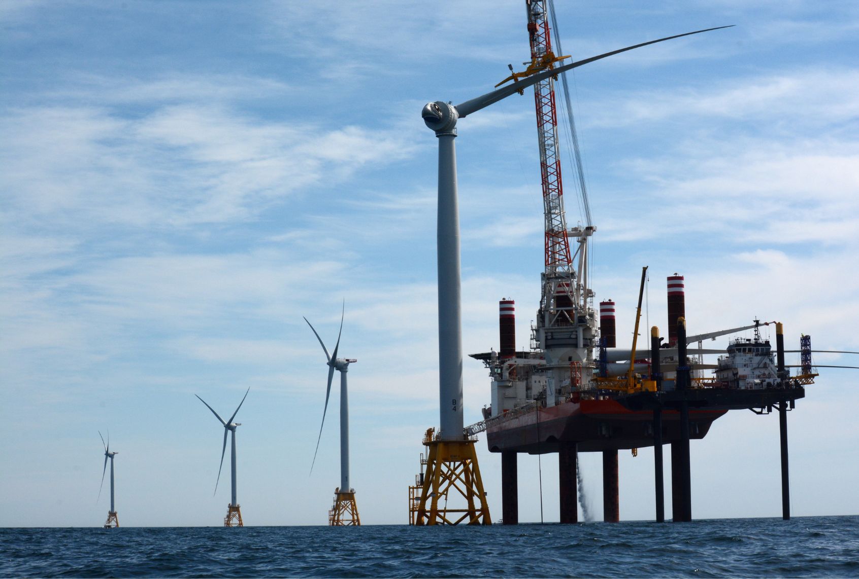 Offshore wind farm at Block Island, Rhode Island. (Mark Harrington/Newsday RM via Getty Images)