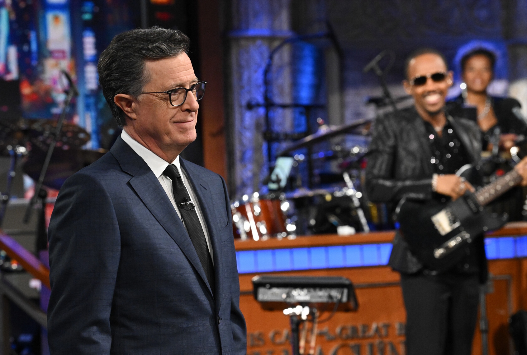 Stephen Colbert on "The Late Show." Photo: Scott Kowalchyk ©2026 CBS Broadcasting Inc. All Rights Reserved.