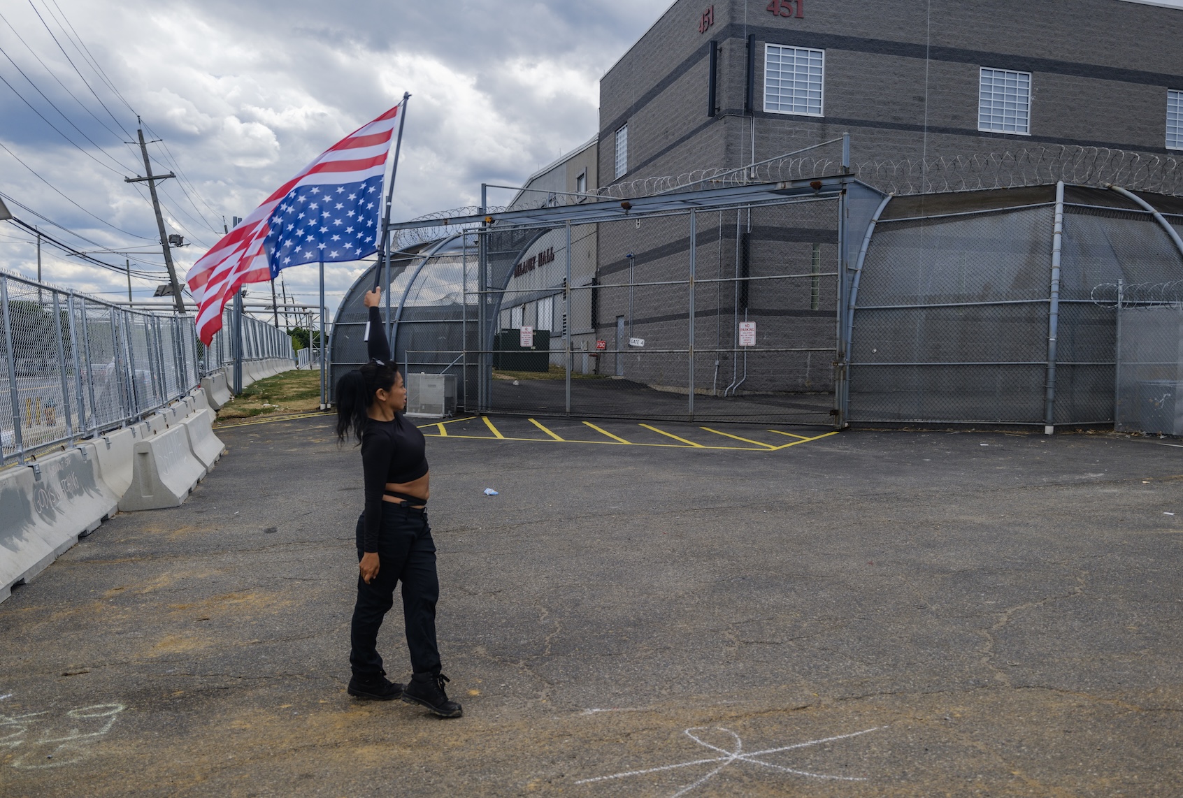 Activists continue to protest outside of the Delaney Hall Detention Facility, and clash with ICE agents, June 21, 2026 in Newark, New Jersey. (Photo by Andrew Lichtenstein/Corbis via Getty Images)