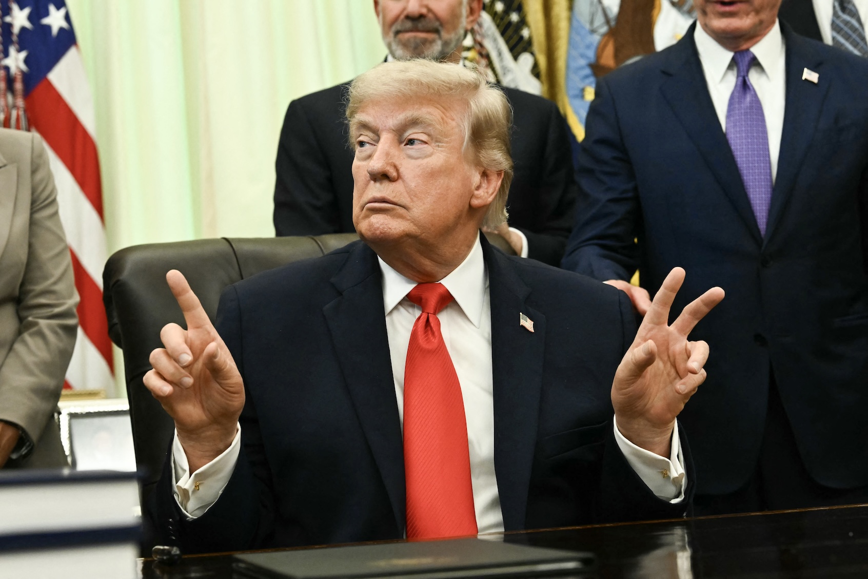 US President Donald Trump speaks before signing a proclamation in the Oval Office of the White House in Washington, DC, on June 11, 2026. ((Photo by Kent NISHIMURA/Getty Images)
