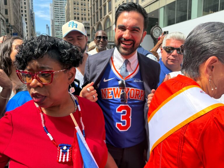 New York City Mayor Zohran Mamdani is seen at the Puerto Rican Day Parade 2026 on Fifth Avenue, Manhattan on June 14, 2026 in New York City. (Photo by Jose Perez/Bauer-Griffin/Getty Images)