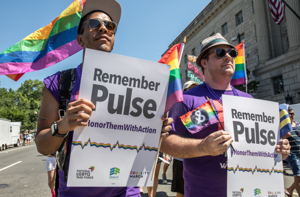 On the 10th anniversary of the Pulse nightclub shooting, communities remember lives lost and find healing in activism, connections and memories. (Evelyn Hockstein / Getty Images)