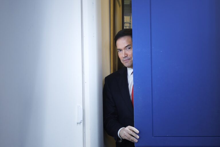Secretary of State Marco Rubio before a White House press briefing in the Brady Briefing Room at the White House, May 5, 2026. (Tom Brenner for The Washington Post via Getty Images/Pool)