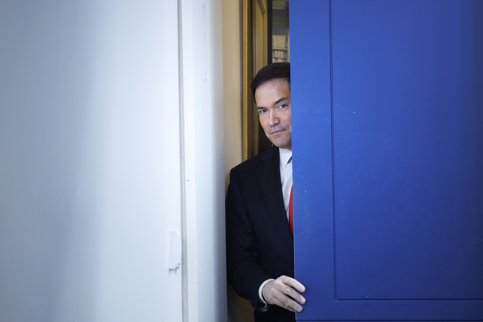 Secretary of State Marco Rubio before a White House press briefing in the Brady Briefing Room at the White House, May 5, 2026. (Tom Brenner for The Washington Post via Getty Images/Pool)